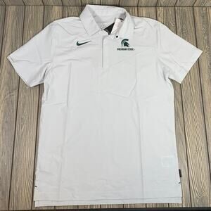Nike Michigan State Spartans On Field Apparel Dri Fit DN5626-100 Men M Recycled